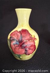 MaxSold Auction: Vintage Moorcroft Hibiscus pottery bud vases and dish - North Vancouver (British Columbia, Canada) SELLER MANAGED Moving Online Auction - Northlands Drive