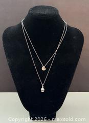 MaxSold Auction: (2) 925 Silver Necklaces (Tahitian Pearl & Herat Pendant)  - Marked  - Toronto (Ontario, Canada) PARTNER MANAGED Reseller Online Auction - Queen Street West