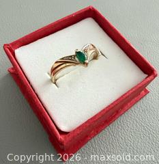MaxSold Auction: Old 10K Yellow Gold Emerald Ring - Marked  - Toronto (Ontario, Canada) PARTNER MANAGED Reseller Online Auction - Queen Street West