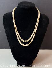 MaxSold Auction: Victorian 2 Strand Pearl Necklace with STERLING Silver Clasp - Marked  - Toronto (Ontario, Canada) PARTNER MANAGED Reseller Online Auction - Queen Street West