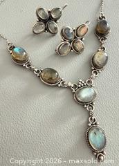 MaxSold Auction: Vintage 925 Silver Chocker Necklace & Earrings Set - Marked  - Toronto (Ontario, Canada) PARTNER MANAGED Reseller Online Auction - Queen Street West