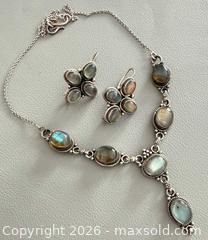 MaxSold Auction: Vintage 925 Silver Chocker Necklace & Earrings Set - Marked  - Toronto (Ontario, Canada) PARTNER MANAGED Reseller Online Auction - Queen Street West