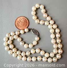 MaxSold Auction: Vintage Pearl Necklace with Sterling Silver Clasp - Marked  - Toronto (Ontario, Canada) PARTNER MANAGED Reseller Online Auction - Queen Street West