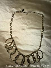 MaxSold Auction: 17” Silver tone statement piece necklace  - Warwick Township (Pennsylvania, USA) SELLER MANAGED Estate Sale Online Auction -  Crocker Lane