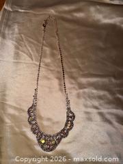 MaxSold Auction: 18” Rhinestone & yellow stone dressy statement piece necklace  - Warwick Township (Pennsylvania, USA) SELLER MANAGED Estate Sale Online Auction -  Crocker Lane