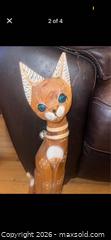 MaxSold Auction: Adorable 28” tall wooden cat with green eyes - Warwick Township (Pennsylvania, USA) SELLER MANAGED Estate Sale Online Auction -  Crocker Lane
