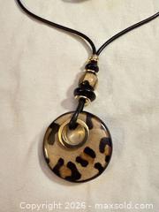 MaxSold Auction: Cheetah statement necklace & bracelet   - Warwick Township (Pennsylvania, USA) SELLER MANAGED Estate Sale Online Auction -  Crocker Lane