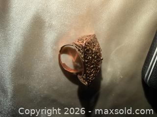 MaxSold Auction: Fun copper tone adjustable funky ring  - Warwick Township (Pennsylvania, USA) SELLER MANAGED Estate Sale Online Auction -  Crocker Lane