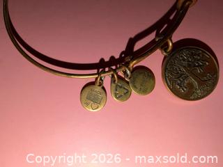 MaxSold Auction: Gold toned Alex & Ani Tree charm bracelet  - Warwick Township (Pennsylvania, USA) SELLER MANAGED Estate Sale Online Auction -  Crocker Lane