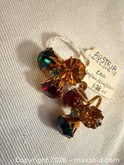 MaxSold Auction: Gorgeous Austrian Crystal gold tone earrings RARE  - Warwick Township (Pennsylvania, USA) SELLER MANAGED Estate Sale Online Auction -  Crocker Lane