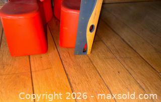 MaxSold Auction: Ladies size 9 orange 3.5” bright orange wedge heels  - Warwick Township (Pennsylvania, USA) SELLER MANAGED Estate Sale Online Auction -  Crocker Lane