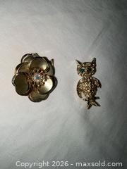 MaxSold Auction: Lot of 2 gold tone VINTAGE PINS  - Warwick Township (Pennsylvania, USA) SELLER MANAGED Estate Sale Online Auction -  Crocker Lane
