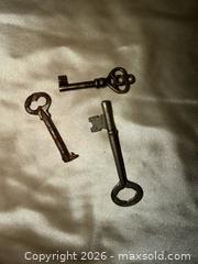 MaxSold Auction: Lot of 3 VINTAGE skeleton keys  - Warwick Township (Pennsylvania, USA) SELLER MANAGED Estate Sale Online Auction -  Crocker Lane