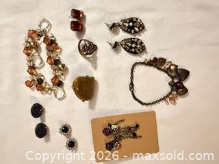 MaxSold Auction: Lot of various gemstone jewelry bracelets earrings rings  - Warwick Township (Pennsylvania, USA) SELLER MANAGED Estate Sale Online Auction -  Crocker Lane