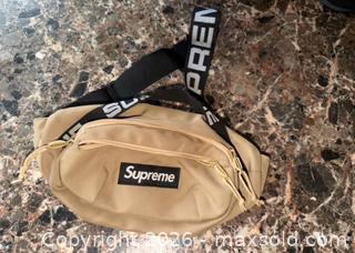 MaxSold Auction: Men's tan Supreme Fanny pack belt bag  - Warwick Township (Pennsylvania, USA) SELLER MANAGED Estate Sale Online Auction -  Crocker Lane