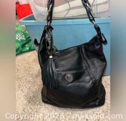 MaxSold Auction: New Isaac Mizrahi black leather pebbled large shoulder bag  - Warwick Township (Pennsylvania, USA) SELLER MANAGED Estate Sale Online Auction -  Crocker Lane