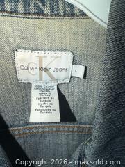 MaxSold Auction: VINTAGE Ladies size Large Calvin Klein denim jacket  - Warwick Township (Pennsylvania, USA) SELLER MANAGED Estate Sale Online Auction -  Crocker Lane