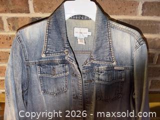 MaxSold Auction: VINTAGE Ladies size Large Calvin Klein denim jacket  - Warwick Township (Pennsylvania, USA) SELLER MANAGED Estate Sale Online Auction -  Crocker Lane