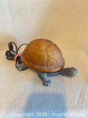 MaxSold Auction: Amber Glass Decorative Lamp with Silver Metal Legs, 9" Turtle - Toronto (Ontario, Canada) SELLER MANAGED Downsizing Online Auction - Weston Road (CONDO)