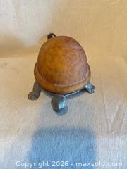 MaxSold Auction: Amber Glass Decorative Lamp with Silver Metal Legs, 9" Turtle - Toronto (Ontario, Canada) SELLER MANAGED Downsizing Online Auction - Weston Road (CONDO)