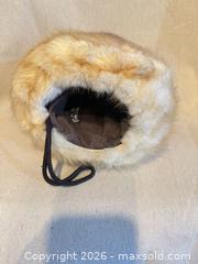 MaxSold Auction: Beige/Cream Real Fur Muff with Wrist Strap and Brown Lining - Toronto (Ontario, Canada) SELLER MANAGED Downsizing Online Auction - Weston Road (CONDO)