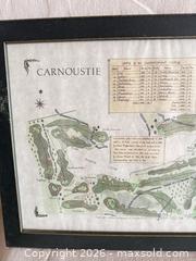 MaxSold Auction: Framed Carnoustie Golf Course Map Print by Alba Cartographic - Toronto (Ontario, Canada) SELLER MANAGED Downsizing Online Auction - Weston Road (CONDO)