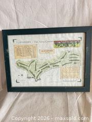 MaxSold Auction: Framed Golf Course Map Print — Alba Cartographics, Dark Green Frame - Toronto (Ontario, Canada) SELLER MANAGED Downsizing Online Auction - Weston Road (CONDO)