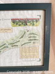 MaxSold Auction: Framed Golf Course Map Print — Alba Cartographics, Dark Green Frame - Toronto (Ontario, Canada) SELLER MANAGED Downsizing Online Auction - Weston Road (CONDO)