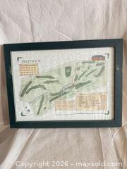MaxSold Auction: Framed Golf Course Map Print, Dark Green Frame, Landscape - Toronto (Ontario, Canada) SELLER MANAGED Downsizing Online Auction - Weston Road (CONDO)
