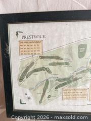 MaxSold Auction: Framed Golf Course Map Print, Dark Green Frame, Landscape - Toronto (Ontario, Canada) SELLER MANAGED Downsizing Online Auction - Weston Road (CONDO)