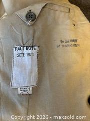 MaxSold Auction: French Army Vintage 1970 s  Military Pea Coat Green Wool, size L (50-52) - Toronto (Ontario, Canada) SELLER MANAGED Downsizing Online Auction - Weston Road (CONDO)