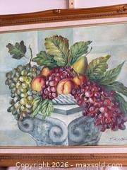 MaxSold Auction: Original Oil Still Life (Fruit) Signed R. Wilcox — Ornate Gold Frame - Toronto (Ontario, Canada) SELLER MANAGED Downsizing Online Auction - Weston Road (CONDO)