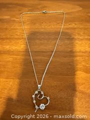 MaxSold Auction: Sterling Silver Heart Pendant Necklace with Cubic Zirconia, 16” - Toronto (Ontario, Canada) SELLER MANAGED Downsizing Online Auction - Weston Road (CONDO)