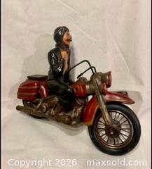 MaxSold Auction: vintage-style sculpture featuring a man on a classic-style or "Harley-Davidson styl14”/18” - Toronto (Ontario, Canada) SELLER MANAGED Downsizing Online Auction - Weston Road (CONDO)