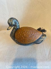 MaxSold Auction: Vintage Amber Glass Duck Plug-In Night Light, Metal Body, 8" - Toronto (Ontario, Canada) SELLER MANAGED Downsizing Online Auction - Weston Road (CONDO)