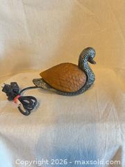 MaxSold Auction: Vintage Amber Glass Duck Plug-In Night Light, Metal Body, 8" - Toronto (Ontario, Canada) SELLER MANAGED Downsizing Online Auction - Weston Road (CONDO)
