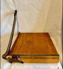 MaxSold Auction: Vintage INGENTO No 4 Paper Cutter  12” Wood w/ Cast Iron Handle Made In USA - Toronto (Ontario, Canada) SELLER MANAGED Downsizing Online Auction - Weston Road (CONDO)