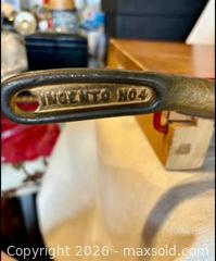 MaxSold Auction: Vintage INGENTO No 4 Paper Cutter  12” Wood w/ Cast Iron Handle Made In USA - Toronto (Ontario, Canada) SELLER MANAGED Downsizing Online Auction - Weston Road (CONDO)