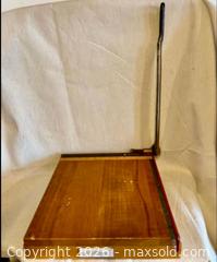 MaxSold Auction: Vintage INGENTO No 4 Paper Cutter  12” Wood w/ Cast Iron Handle Made In USA - Toronto (Ontario, Canada) SELLER MANAGED Downsizing Online Auction - Weston Road (CONDO)