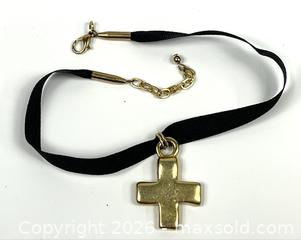 MaxSold Auction: Cross Pendant on a Ribbon Necklace - Campbell (California, USA) PARTNER MANAGED Estate Sale Online Auction - Dell Avenue