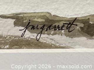 MaxSold Auction: Original Watercolor Seacoast by Joan Garrett - Campbell (California, USA) PARTNER MANAGED Estate Sale Online Auction - Dell Avenue
