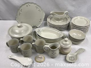 MaxSold Auction: Pfaltzgraff Stoneware “Remembrance” Dinnerware Set - Campbell (California, USA) PARTNER MANAGED Estate Sale Online Auction - Dell Avenue