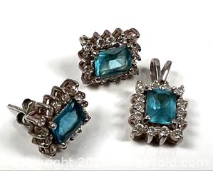 MaxSold Auction: Sterling Silver Earrings And Pendants with Glass Accents - Campbell (California, USA) PARTNER MANAGED Estate Sale Online Auction - Dell Avenue