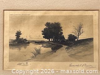 MaxSold Auction: Vintage Etching by Ernest Roth - Campbell (California, USA) PARTNER MANAGED Estate Sale Online Auction - Dell Avenue