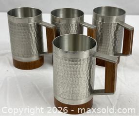 MaxSold Auction: Vintage Pewter Mugs with Wood Handles - Campbell (California, USA) PARTNER MANAGED Estate Sale Online Auction - Dell Avenue