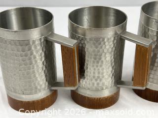 MaxSold Auction: Vintage Pewter Mugs with Wood Handles - Campbell (California, USA) PARTNER MANAGED Estate Sale Online Auction - Dell Avenue