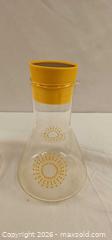 MaxSold Auction: Vintage PYREX Beaker Carafe Pitcher + Lid Atomic Starburst, Glass Gold MCM - Campbell (California, USA) PARTNER MANAGED Estate Sale Online Auction - Dell Avenue
