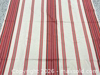 MaxSold Auction: Vintage Striped Cotton Tablecloth - Campbell (California, USA) PARTNER MANAGED Estate Sale Online Auction - Dell Avenue