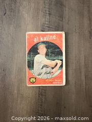 MaxSold Auction: 1959 Topps Al Kaline Baseball Card - Oshawa (Ontario, Canada) SELLER MANAGED Reseller Online Auction - Margaret Street