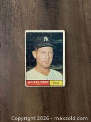 MaxSold Auction: 1961 Topps Whitey Ford Baseball Card - Oshawa (Ontario, Canada) SELLER MANAGED Reseller Online Auction - Margaret Street